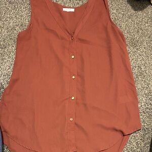 Maurices Sleeveless Blouse - Terracotta